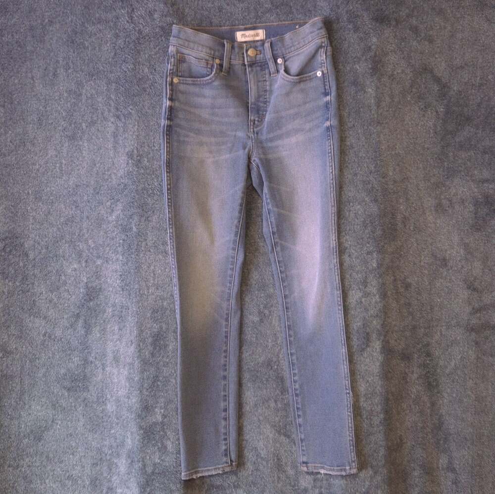 Madewell Women's Light Wash Blue 10" High Rise Skinny Crop Jeans Size 23